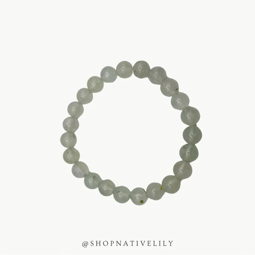 Natural Stone Stretch Beaded Bracelet Set Sodalite Quartz Blue Green Crystal OS